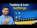 Computer Taskbar Icon Settings Beginners Tutorial Hindi