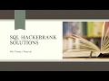 10 Weather Observation Station 5 SQL Hackerrank solution hackerrank sql solution sql interview