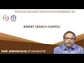 Binary Search Contd