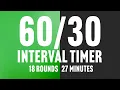 27-Minute Interval Timer 18 High-Intensity Rounds 18 Rest Periods No Music