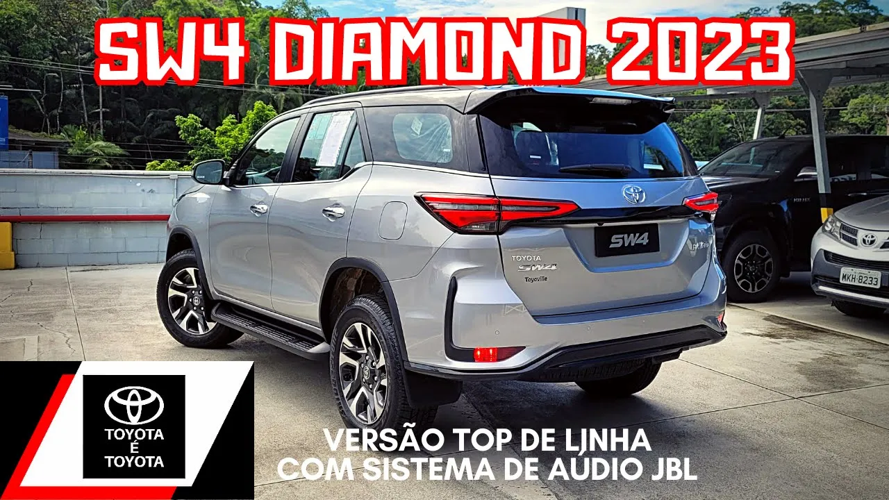 TOYOTA SW4 DIAMOND 2023 TURBO DIESEL 4X4 0KM 7 LUGARES DETALHES DO INTERIOR E EXTERIOR