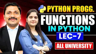 Python Functions Explained Python Lecture 7 First Year Engineering Easy Clear Dinesh Sir