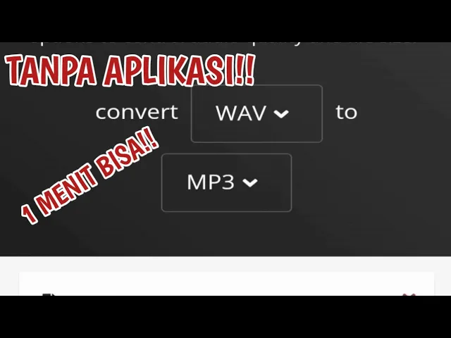 Download MP3 CARA MERUBAH FORMAT WAV KE MP3 TANPA APLIKASI ❗@INFO-INFO