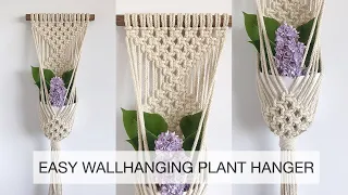 HOW TO MAKE A MACRAME WALLHANGING PLANT HANGER MACRAME TUTORIAL EASY MACRAME PLANTHANGER