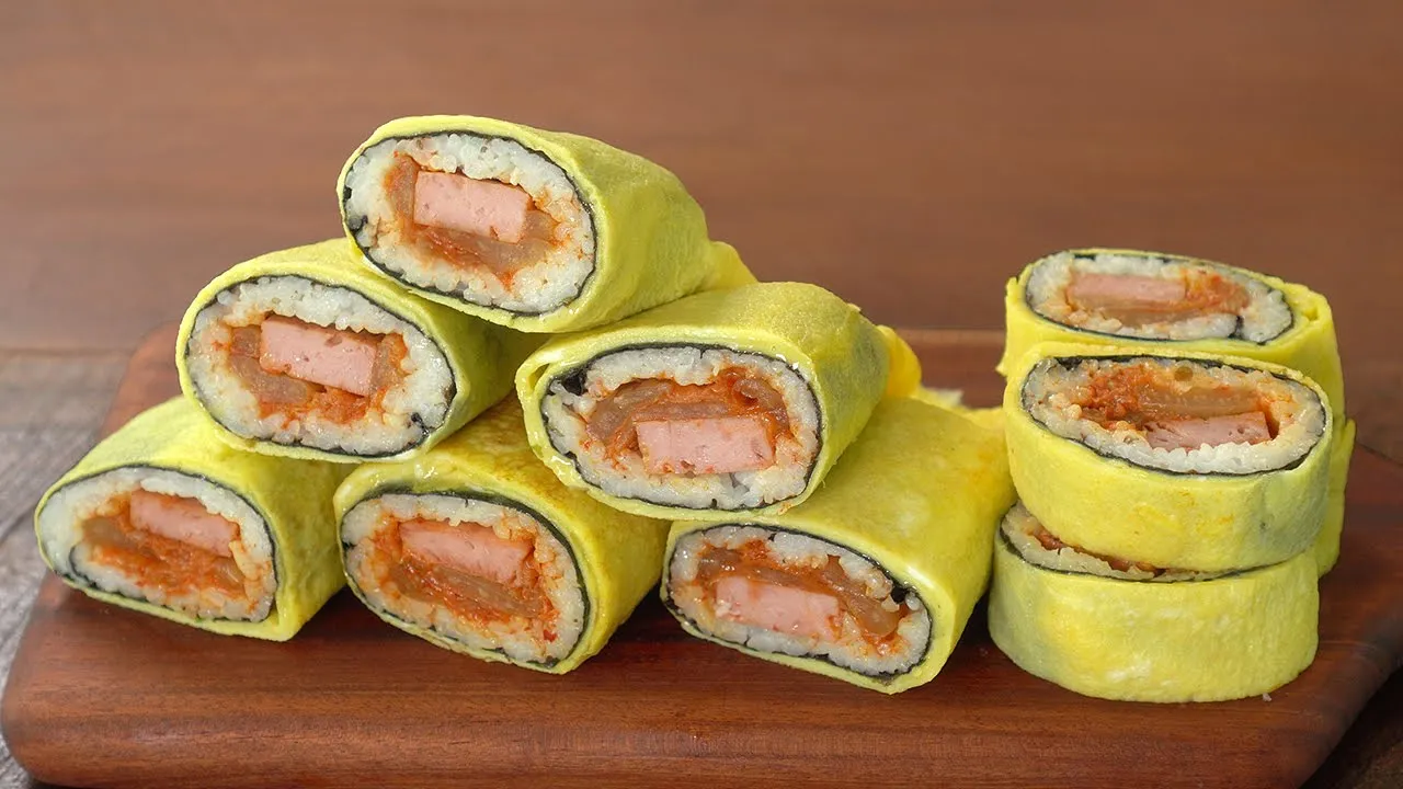 스팸김치 계란말이 김밥
