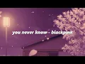 Download Lagu blackpink - you never know (eng lyrics)