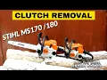 STIHL MS170 MS180 Chainsaw Clutch Removal Installation