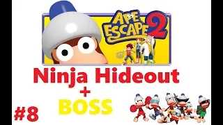 Ape Escape 2 Ninja Hideout Yellow Monkey BOSS 100 Walkthrough