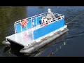 Tiny Pontoon Boats demo for 6x11 mini pontoon boat kit