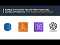 Building a Serverless App with AWS DynamoDB Lambda API Gateway - Part 2b 2nd Lambda Function