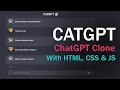 ChatGTP Clone Using HTML CSS And JavaScript - CatGPT