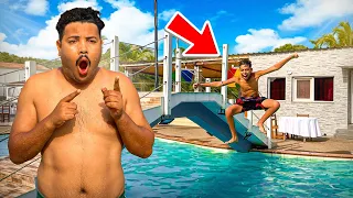 و أخيرا يوم كامل في المسبح مع لعزاوي سعدوش قفز من أعلى مكان 