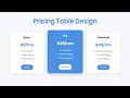 pricing table in html css