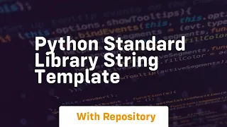 Python standard library string template