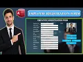 How to Create an Employee Registration Form in Microsoft Access Step-by-Step Tutorial