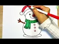 snowman coloring page for kids cute christmas coloring pages