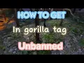 How To Get UNBANNED In Gorilla Tag WORKS