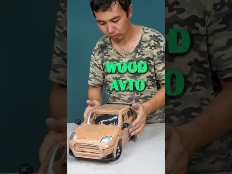 I made a Mini Cooper out of wood. #woodcraft #woodscraft