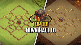 TOP 10 Town Hall 10 TH10 Base Layout Copy Link 2024 Clash of Clans