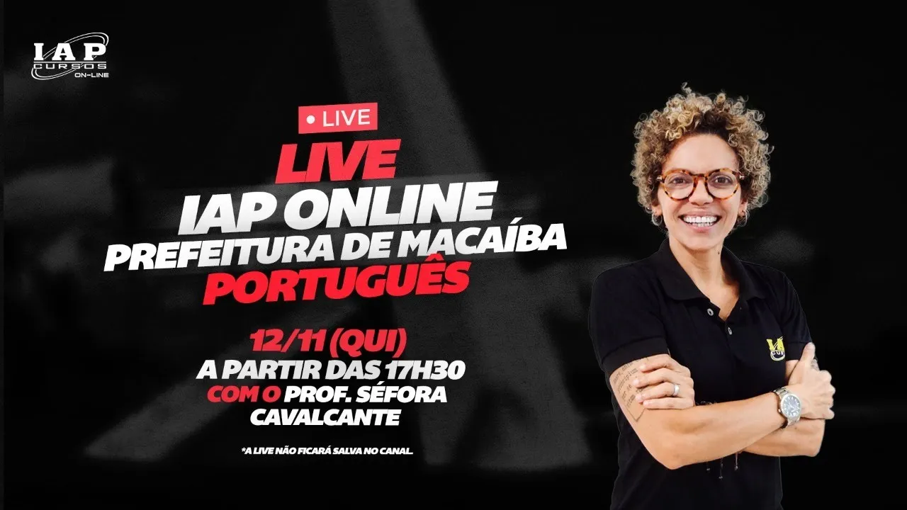 Live - Prefeitura de Macaíba - Português.