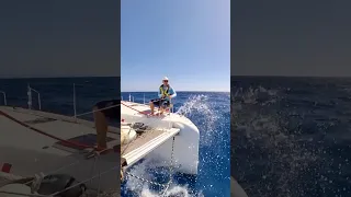 This is what full-time catamaran living looks like #BoatLife #Greece #FamilyAdventure