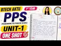 PPS Unit-1 One Shot Programming for Problem Solving BTech 1st Year AKTU