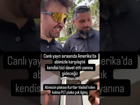 Amerika’da canlı yayın açtığım sırada çok güzel bir tesadüf yaşadık. Yayında bizi izleyen abimiz