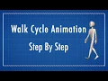 animation walk cycle step by step tutorial
