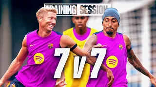  superb 7 v 7 matches fc barcelona training session 
