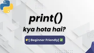Python print Function Explained for Beginners Learn Python Basics Hindi
