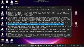 HOW TO MAKE PRIVATE HIGH QUALITY DORKS COMBOLIST THAT DUMP TO GET VALID CC AND ALL COMBOLIST DATA