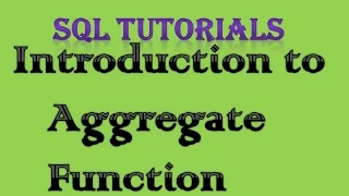 SQL Tutorial - 6 Intro to Aggregate Functions