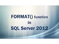 FORMAT function in SQL Server 2012
