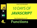 JS 4 - Functions Hackerrank 10 Days of Javascript Hindi Best on YT Code in Description