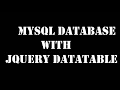 Example 7 - display database data in datatable using jquery in PHP HTML JQuery