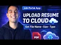 How to Upload PDF Resume in Next js Get File Metadata UploadThing Tutorial