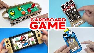 10 Amazing Cardboard Game Ideas for School Project!😁How to make easy paper craft DIY/family game