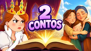 2 CONTOS INFANTIS ✨ A Rainha Mal-Humorada + Senhora Holle | Desenho Animado