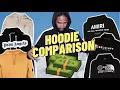 AW2021 HOODIE COMPARISON REVIEW AMIRI CP COMPANY PALM ANGELS BELSTAFF AMI TNF