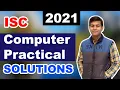 ISC Computer Practical 2021 SOLUTIONS
