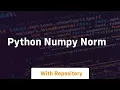 python numpy norm