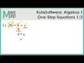 KutaSoftware Algebra 1 - One Step Equations Part 1