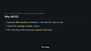 C Programming Windows Setup MSYS2 and GCC Recommended