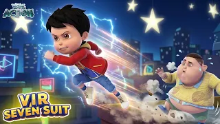 Vir The Robot Boy | Robo Boy Vir Bana Superhero | Vir Seven Suit Compilation | Wow Action