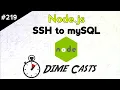 Node js - SSH to mySQL