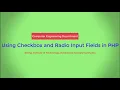 Using Checkbox and Radio Input Fields in PHP