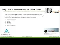 Day 14 CRUD Operations on Delta Table Perform Insert Update Delete Merge in Databricks