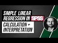 How to do a simple linear regression in SPSS and output interpretation - step by step