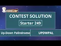 Up-Down Palindrome UPDWPAL Starter 249 CodeChef Solution