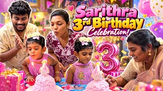 😍SARITHRA 3rd Birthday Celebration 🎉 Jesurathi Amma Gift !? 🥲 | PraganSneha